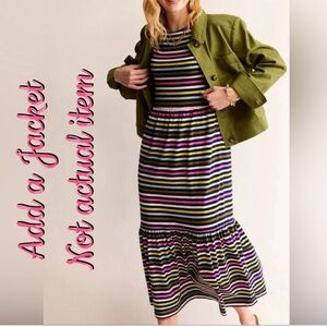 CIRCO GIRLS NEON STRIPPED HI LOW MAXI W CINCHED WAIST SLEEVELESS SIZE: M 7/8